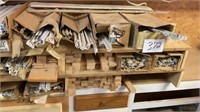 25 plus boxes of misc cabinet drawer guides ,