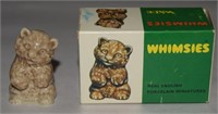 Vtg Wade Whimsies Porcelain Bear Cub Figure w/ Box