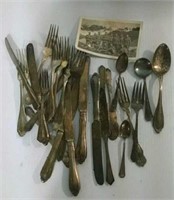 old silverware and photo