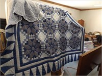 Amish Hand Stitched Quilt -- 104" x 96"