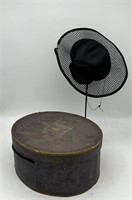 Brooks Brothers Hat Box w/Black Hat