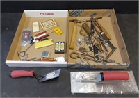 2 NEW TROWELS, OLD ADVERTISING ITEMS, AND MORE