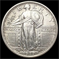 1917 T1 FH Standing Liberty Quarter UNCIRCULATED