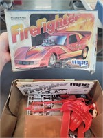 Firefighter Corvette fuel funny car model parts