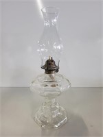 Glass Oil Lamp 18in Tall, Made in Hong Kong