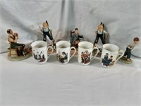 Collector Norman Rockwell Figurines & Cups