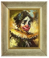 Frank Dressen Clown Oil Painting