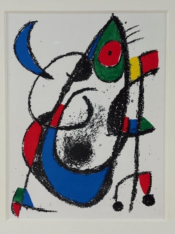 Joan Miro Abstract Lithograph Untitled