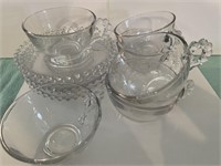 Set of 6 Candlewick Cup & Saucers