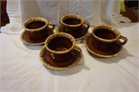 USA Oven Proof Drip Pattern Cups and Saucers