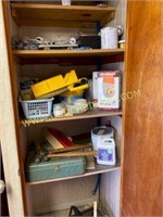 Contents of utility room supply closet