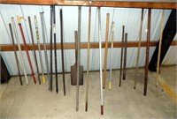 ASSORTED POLES AND HANDLES, ALL FOR 1 BID
