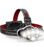 New Victoper Rechargeable Headlamp, 8 LED 18000