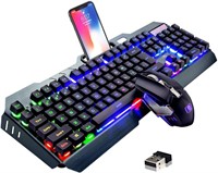Wireless Gaming Keyboard and Mouse, Rainbow