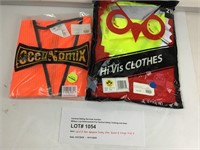 Lot of 2 Neon Reflective Safety Vests Size Small