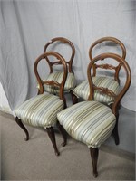 Four Antique Balloon Back Chairs