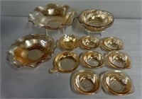 Marigold Carnival Glass Lot Collection