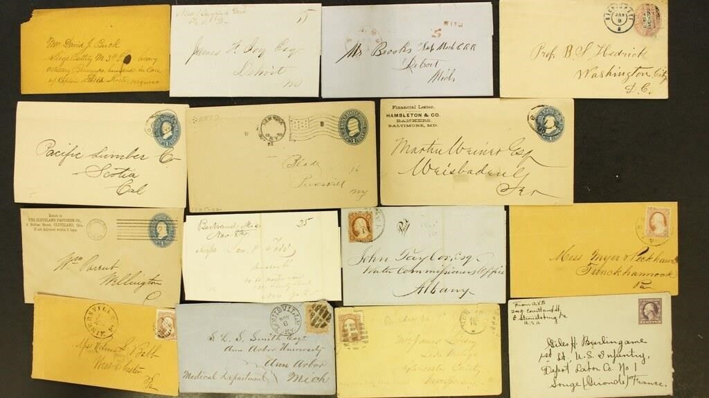 US Stamps 1840s-1920s Postal History group of Cove