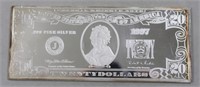 4 ounce silver $20 bill