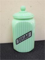 Jadeite sugar canister