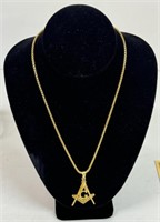 24.4g FREE MASONS NECKLACE