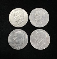 Lot of Four Eisenhower Dollars