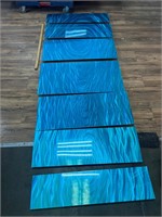 Jon Allen 7 Panel Metal Wall Art Blue Ripples
