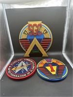 Two SGC wall Plaques & 1 Starfleet