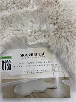 MON CHATEAU FAUX FUR RUG 24 IN X 39 IN