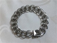 Vintage Blank Sterling Charm Bracelet