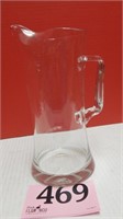 TALL GLASS PITCHER 11 IN