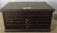 19th Century three drawer machinist tool chest.