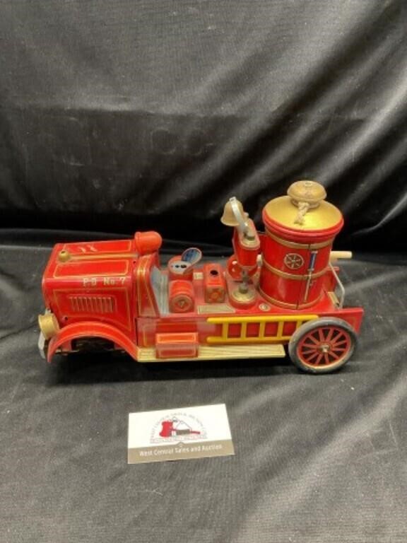 Vintage #7 Metal Fire Truck