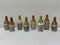 Collection of 8 NYS Ginger Beer Bottles