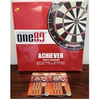 Achiever one80 Dart Board with 2 Sets of Darts