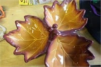 Ceramic Fall Leaf Decor Serving Dish