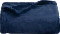 (2pack) Dark Blue Fleece Blanket 90X90  Cozy Micro
