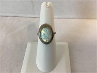 Sterling and Opal Size 7 Ring