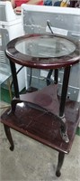 Small glass top table and small side table