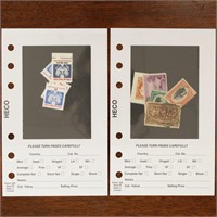 US Stamps Accumulation on dealer pages & glassines