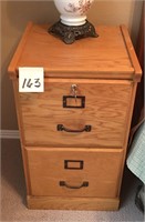Wooden File Cabinet with Key
