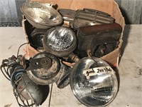 Box of vehicle head and taillights, horns and