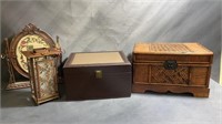 Wooden Jewelry Box, Lantern, Small Trunk