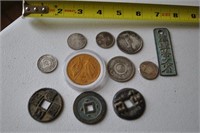 11 Old Chinese Coins