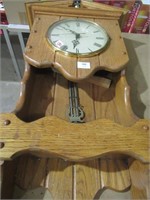 Wooden Wall Clock with Pendulum