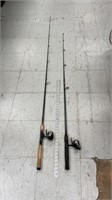 Fishing poles with reels