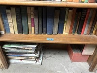 2 Shelves Of Antique Books , Magizines , Music