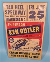 Ken Butler Tar Heel Speedway Greensboro, NC Poster
