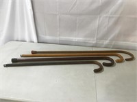 Wooden walking canes