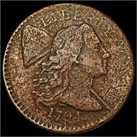 1794 Head of 94 Flowing Hair Cent LIGHTLY